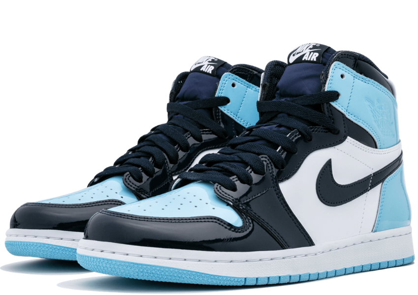 Air Jordan 1 retro high UNC Obsidian Patent - shirtsshoesandmore