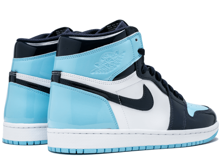 Air Jordan 1 retro high UNC Obsidian Patent - shirtsshoesandmore