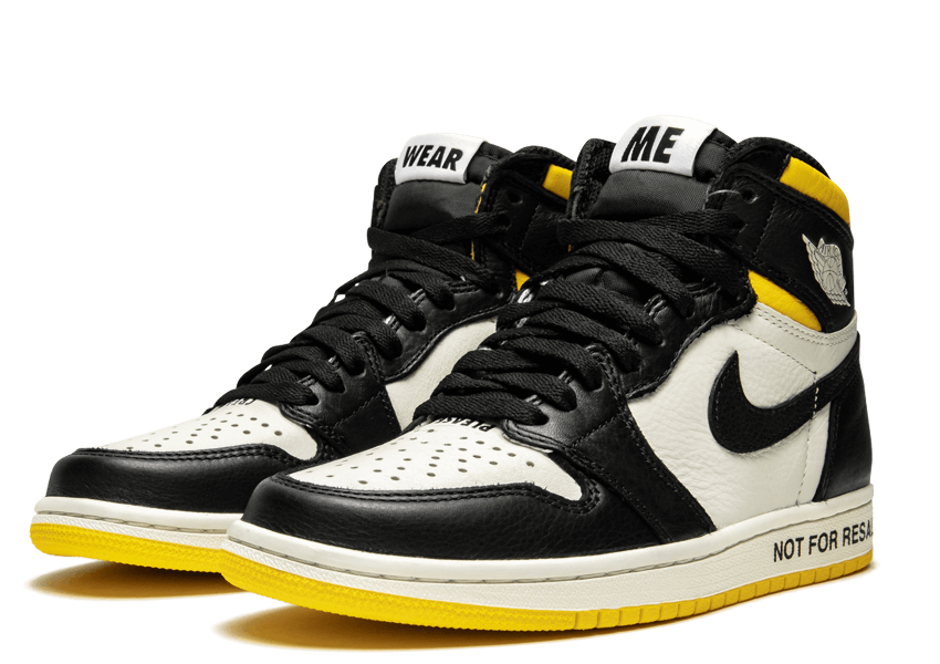 Air Jordan 1 Retro High “Not For Resale” Varsity Maize - shirtsshoesandmore