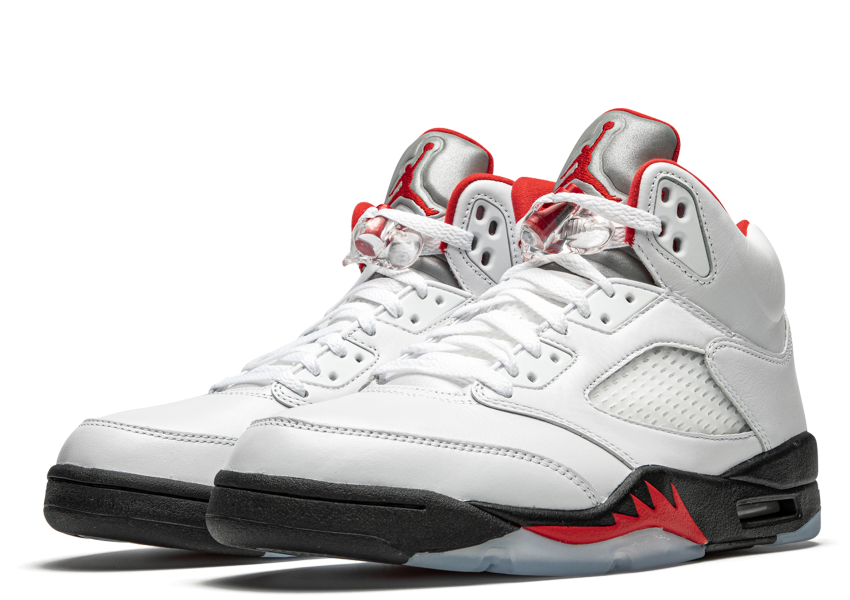 Air Jordan 5 Retro Fire Red Silver Tongue 2020 - shirtsshoesandmore