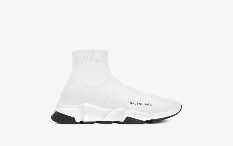 BALENCIAGA SPEED "WHITE/BLACK" - shirtsshoesandmore
