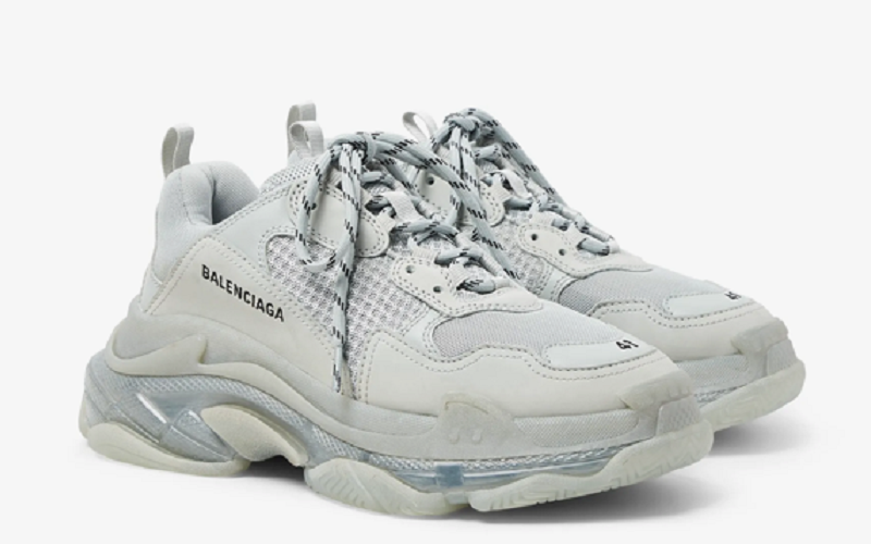 BALENCIAGA TRIPLE-S CLEAR SOLE GRIGIO - shirtsshoesandmore