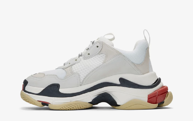 BALENCIAGA TRIPLE-S WHITE  RED - shirtsshoesandmore