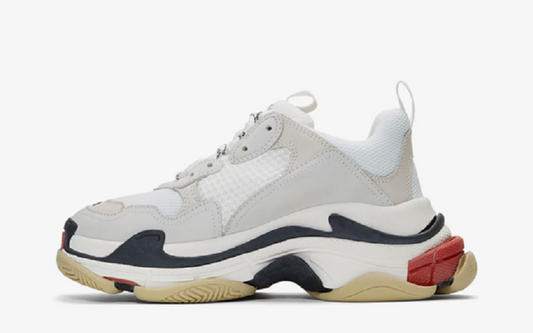 BALENCIAGA TRIPLE-S WHITE  RED - shirtsshoesandmore