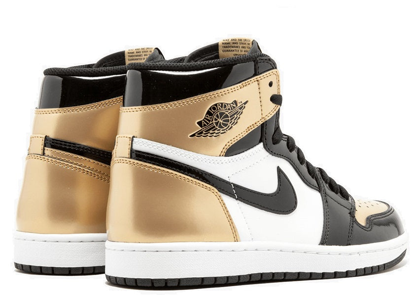 Nike Air Jordan 1 High Retro Patent Gold Toe - shirtsshoesandmore