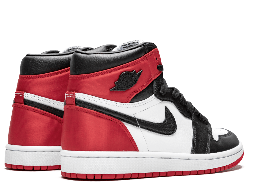 Air Jordan 1 Retro High SATIN BLACK TOE W - shirtsshoesandmore